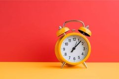 Red yellow alarm clock. Generate Ai Product Image 1