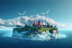 Eco-friendly Renewable energy concept. Generate Ai Product Image 1