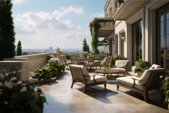 Inviting Residential terrace. Generate Ai Product Image 1