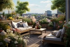 Contemporary Residential terrace. Generate Ai Product Image 1