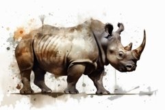 Rhinoceros splashes. Generate Ai Product Image 1