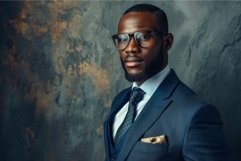 Ambitious Rich successful black businessman. Generate ai Product Image 1