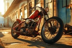 Powerful Riding bike chopper. Generate Ai Product Image 1