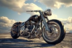 Loud Riding bike chopper. Generate Ai Product Image 1