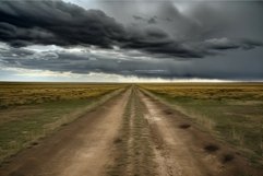Rural road before storm. Generate Ai Product Image 1