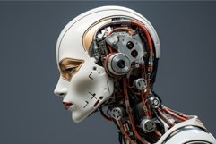 Intelligent Robot learning head. Generate Ai Product Image 1