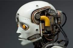 Innovative Robot learning head. Generate Ai Product Image 1