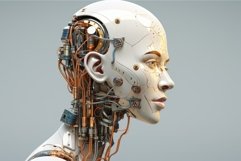 Efficient Robot learning head. Generate Ai Product Image 1