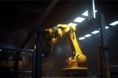 Robotic arm industrial processor plant. Generate Ai Product Image 1