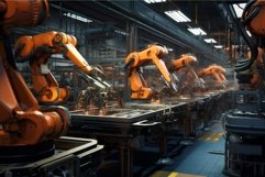 Precise Robotic arm production. Generate Ai Product Image 1