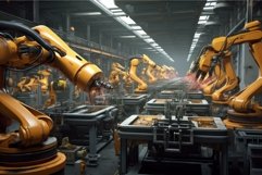 Automated Robotic arm production. Generate Ai Product Image 1