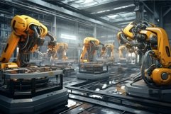 Precise Robotics arm factory. Generate Ai Product Image 1