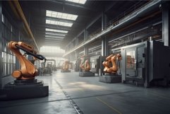 Robotics arm factory. Generate Ai Product Image 1