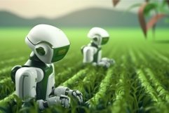 Robotic farmers field. Generate Ai Product Image 1