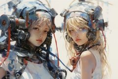 Futuristic Robotic girls. Generate Ai Product Image 1