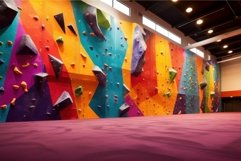 Child rock climbing indoor safety wall. Generate Ai Product Image 1