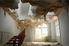 Noticeable Roof leakage stains. Generate Ai Product Image 1