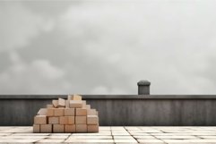 Roof house background. Generate Ai Product Image 1
