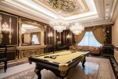 Royal room pool table. Generate Ai Product Image 1
