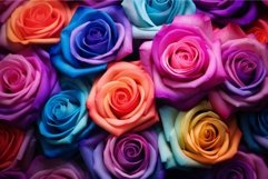 Delicate Colorful rose flowers. Generate Ai Product Image 1