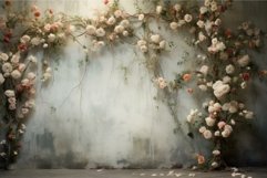 Sophisticated Roses white wall. Generate Ai Product Image 1