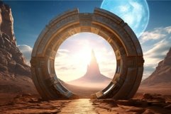 Alien round gates fantasy. Generate Ai Product Image 1