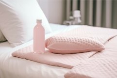 Rubber hot water pink bottle. Generate Ai Product Image 1