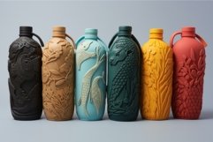 Leak-proof Rubber hot water bottle. Generate Ai Product Image 1