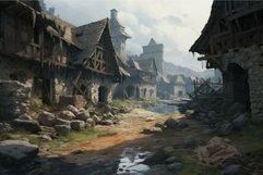 Dilapidated Ruined factory art. Generate Ai Product Image 1