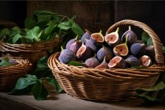 Organic Basket figs. Generate Ai Product Image 1