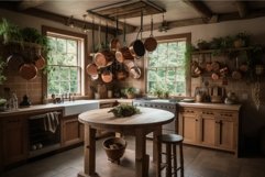 Rustic kitchen wooden. Generate Ai Product Image 1