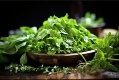 Fresh herb assortment in wooden bowl Product Image 1