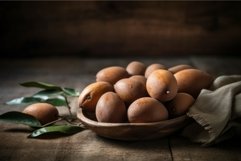 Sapodilla fruits kitchen. Generate AI Product Image 1