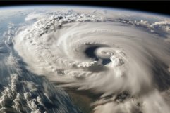 Detailed Satellite image storm. Generate Ai Product Image 1