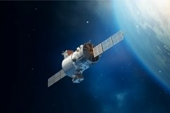 Satellite mockup planet. Generate Ai Product Image 1