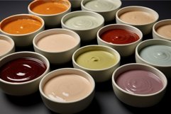 Spherical Sauces bowls different. Generate Ai Product Image 1