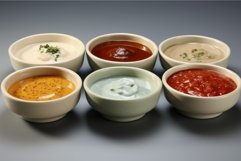 Ornate Sauces bowls different. Generate Ai Product Image 1