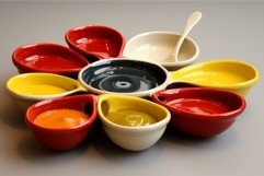Handy Sauces bowls different kitchen. Generate Ai Product Image 1