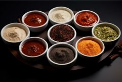 Sauces bowls different seasoning. Generate Ai Product Image 1