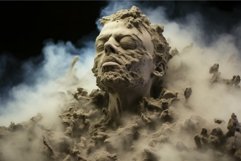 Rugged Sculpted man dust breathing. Generate ai Product Image 1
