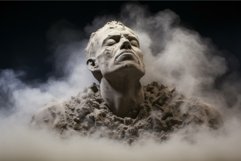 Sturdy Sculpted man dust breathing. Generate ai Product Image 1