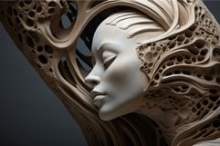 Sculpture head hands surreal closeup. Generate Ai Product Image 1