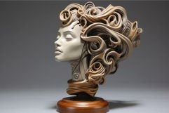 Intricate Sculpture head surreal. Generate Ai Product Image 1