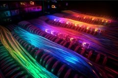 Server colorful cables. Generate ai Product Image 1