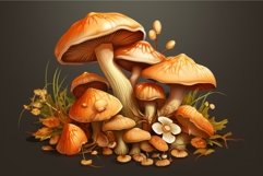 Set fresh mushrooms. Generate Ai Product Image 1