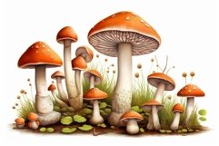 Firm Set fresh mushrooms. Generate Ai Product Image 1