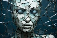 Woman cracked glass. Generate Ai Product Image 1