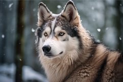 Loyal Siberian husky animal. Generate Ai Product Image 1