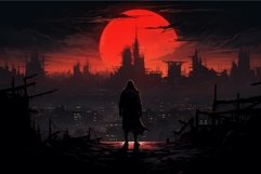 Bustling Man neon city. Generate Ai Product Image 1