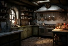 Cozy Simple kitchen room. Generate Ai Product Image 1